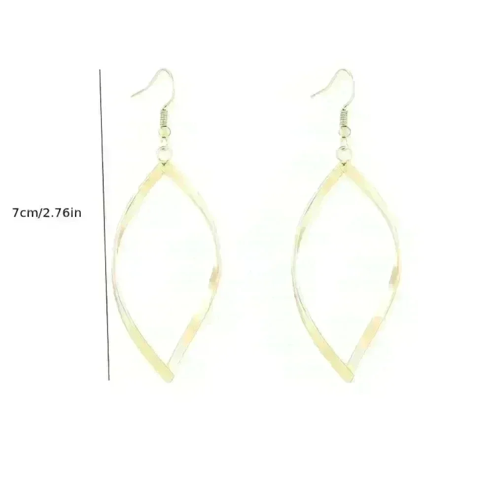 Hollow Twisted Dangle Earrings